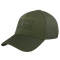 The Condor Flex Tactical Cap in olive green features a curved brim and a rectangular patch on the front—perfect for EDC or the shooting range.